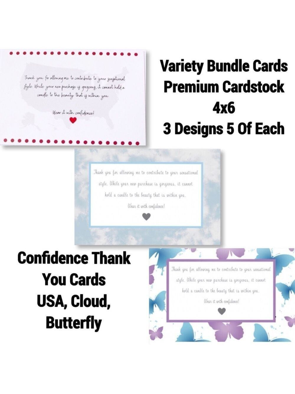 15 Pack Variety Bundle Cards - Confidence Thank You Cards